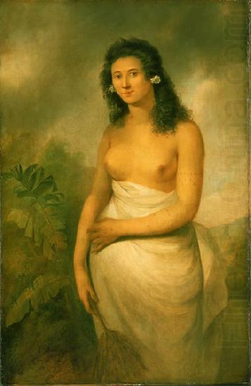 John Webber The Tahitian Princess Poedua, the daughter of Orio, Chief of Raiatea china oil painting image